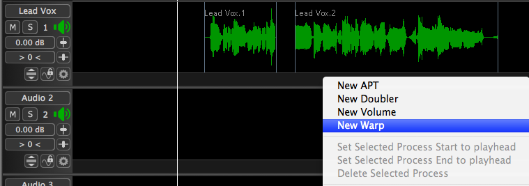 Warp Process - two inputs